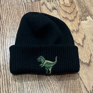 Black T-Rex Dinosaur Beanie